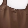Womens Silk Satin Nude Slim Fit Strap Mini Dress in Chocolate