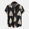 Men’s Short-sleeved Casual Fashion Lapel Tops – Spook Shirt