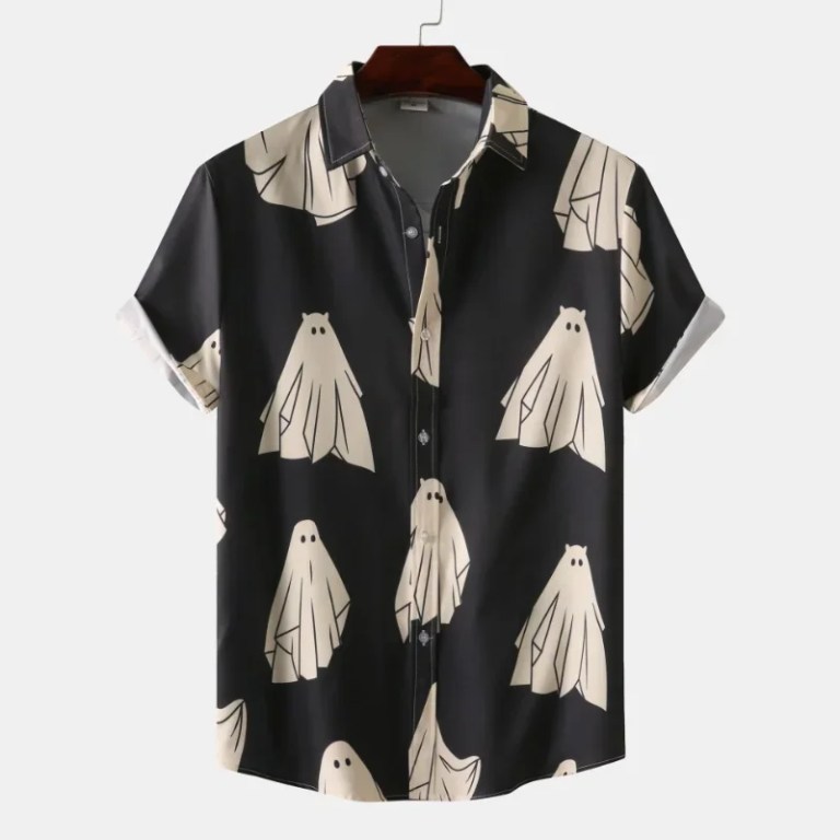 Men’s Short-sleeved Casual Fashion Lapel Tops – Spook Shirt Men’s Short-sleeved Casual Fashion Lapel Tops – Spook Shirt