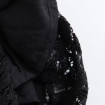 Womens Full Lace Sleeveless Black Playsuit High Collar