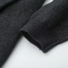 Womens Knot Knit V Neck Long Sleeve Cardigan Charcoal