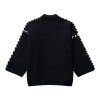 Womens Long-sleeved Knit Sweater Mock Collar