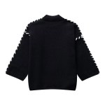 Womens Long-sleeved Knit Sweater Mock Collar