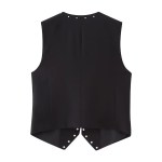 Women Stud Detail Black Vest + Matching Stud Mini Women Stud Detail Black Vest + Matching Stud Mini