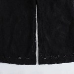 Womens Full Lace Sleeveless Black Playsuit High Collar