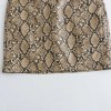 Womens Faux Leather Snakeskin Print Strap Backless Mini Dress