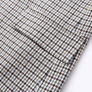 Womens Plaid V Back and Front Slim Mini Dress