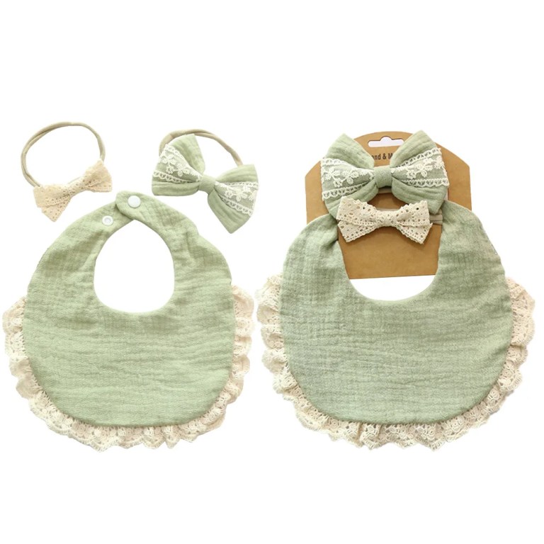 3Pcs/Set Solid Muslin Cotton Bamboo Baby Bib 3Pcs/Set Solid Muslin Cotton Bamboo Baby Bib