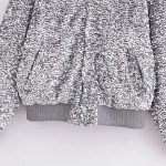 Womens Beaded Vintage button ribbed long sleeve Jacket