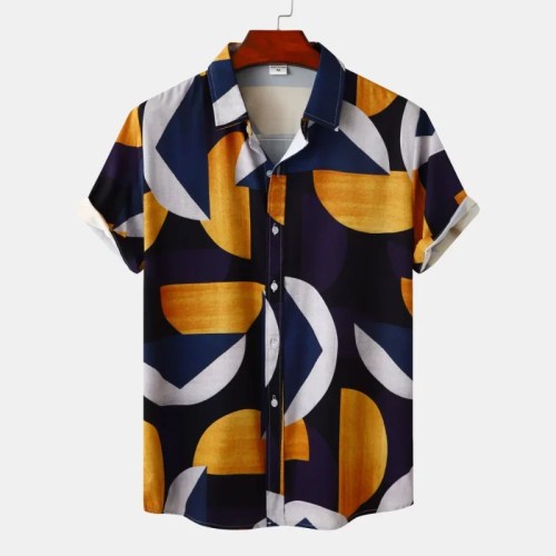 Summer Floral Print Men’s Short Sleeve Shirt – Stylish Men’s Clothing