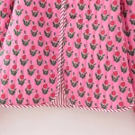 Womens Quilted Floral Fan Vintage Coat Womens Quilted Floral Fan Vintage Coat