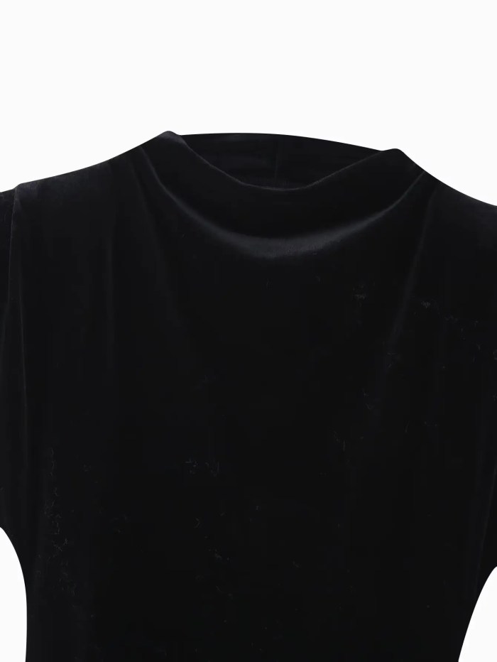 Womens Black Velvet Slim Sleeveless Evening Mini Dress Womens Black Velvet Slim Sleeveless Evening Mini Dress