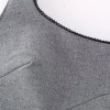 Womens Silver Gray Strap Slim Fit Lace Detail Mini Dress