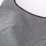 Womens Silver Gray Strap Slim Fit Lace Detail Mini Dress