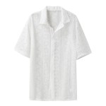 Summer New Fashion Men’s Mesh Lace Shirt