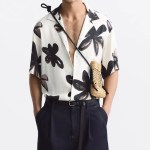 Casual Loose Lapel Brush Painted Printed Shirt – Summer Holiday Style for Men Casual Loose Lapel Brush Painted Printed Shirt – Summer Holiday Style for Men