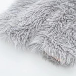 Womens Thick Eco-friendly Fur Vintage Short Coat in Ice Gray Womens Thick Eco-friendly Fur Vintage Short Coat in Ice Gray