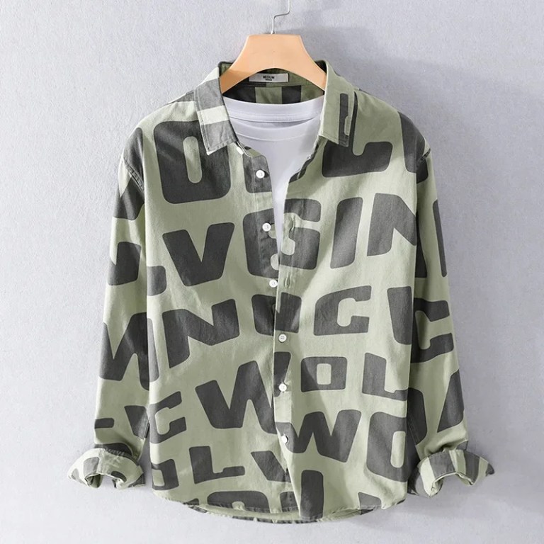 Versatile Literary Men’s Casual Cotton Shirt Versatile Literary Men’s Casual Cotton Shirt