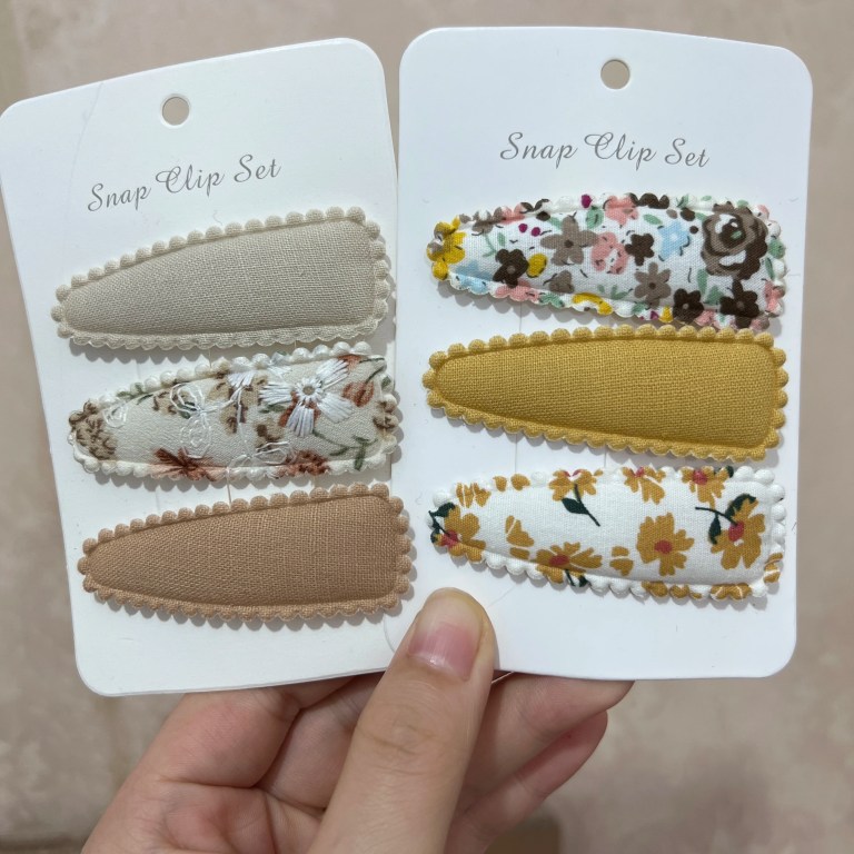 3 Piece Set Snap Baby Girl Hair Drop Clips
