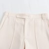 Womens Straight Jacket Belt White Blazer + Slit Mid Waist Straight Pants Set