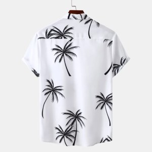 Men’s Casual Palm Tree Short Sleeve Beach Shirt – Summer New Arrival Men’s Casual Palm Tree Short Sleeve Beach Shirt – Summer New Arrival