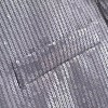 Womens Metallic Silver Straight Cut Sequin Blazer