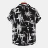 Men’s Striped Casual Short-sleeved Shirt – Camisas Para Hombre