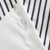Womens Geometric White Black Stripe Oversized Shirt Womens Geometric White Black Stripe Oversized Shirt