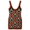 Women’s Jacquard Knit Retro Mini Dress and Pants.