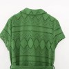 Womens Embroidered Green Shirt Style V Neck Long Button dress Womens Embroidered Green Shirt Style V Neck Long Button dress