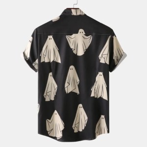 Men’s Short-sleeved Casual Fashion Lapel Tops – Spook Shirt Men’s Short-sleeved Casual Fashion Lapel Tops – Spook Shirt