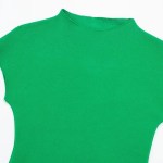 Womens Green Stretch Knit Knee Length Midi Slim Fit Womens Green Stretch Knit Knee Length Midi Slim Fit