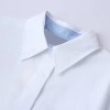 Womens Classic Oversized White Shirt with Collar Blue Detail Womens Classic Oversized White Shirt with Collar Blue Detail
