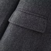 Womens Vintage Lapel Long Sleeve Double-breasted Oversized Coat Gray Womens Vintage Lapel Long Sleeve Double-breasted Oversized Coat Gray