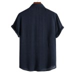 Casual Solid Color Lapel Short-sleeved Men’s Fashion Trend Shirt