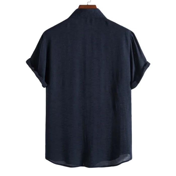 Casual Solid Color Lapel Short-sleeved Men’s Fashion Trend Shirt
