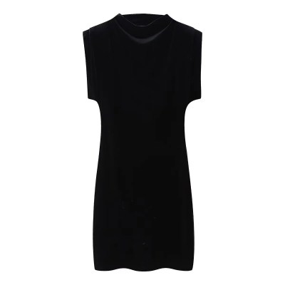 Womens Black Velvet Slim Sleeveless Evening Mini Dress Womens Black Velvet Slim Sleeveless Evening Mini Dress