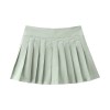 Womens Ice Gray Retro Nylon Zipper Jacket Coat + Pleated Mini Skirt Womens Ice Gray Retro Nylon Zipper Jacket Coat + Pleated Mini Skirt