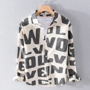 Versatile Literary Men’s Casual Cotton Shirt Versatile Literary Men’s Casual Cotton Shirt