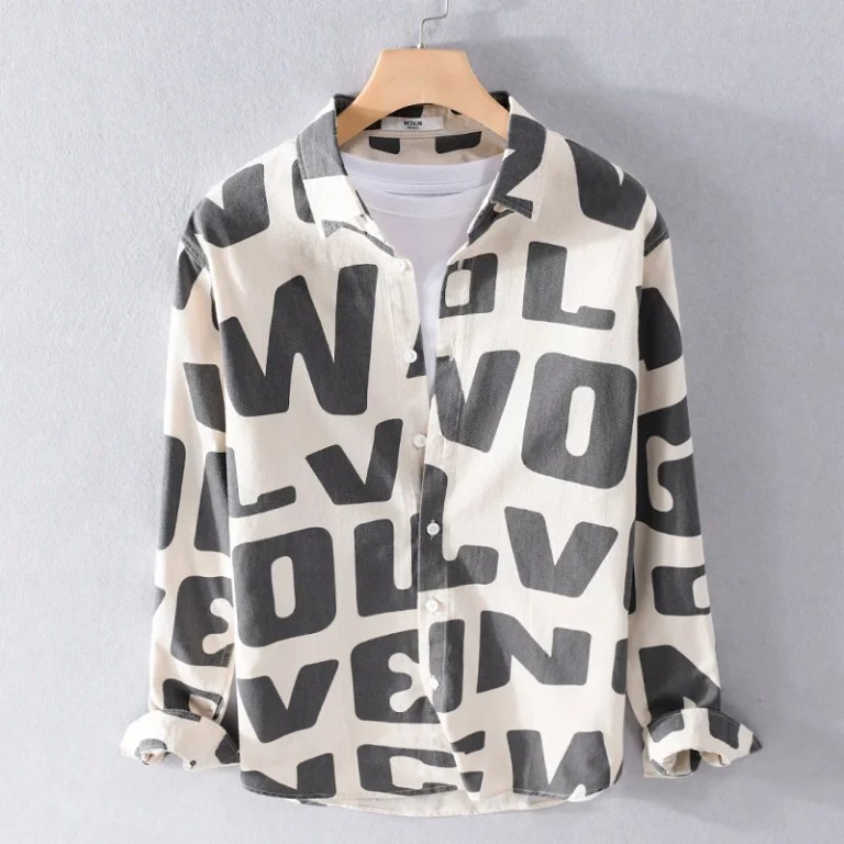 Versatile Literary Men’s Casual Cotton Shirt Versatile Literary Men’s Casual Cotton Shirt
