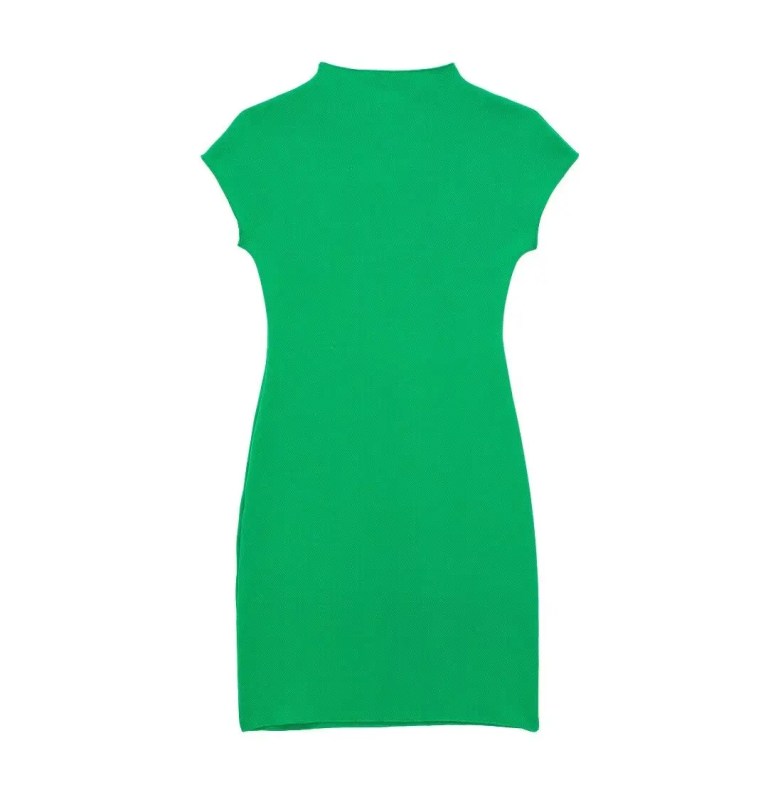 Womens Green Stretch Knit Knee Length Midi Slim Fit Womens Green Stretch Knit Knee Length Midi Slim Fit