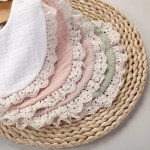 3Pcs/Set Solid Muslin Cotton Bamboo Baby Bib 3Pcs/Set Solid Muslin Cotton Bamboo Baby Bib