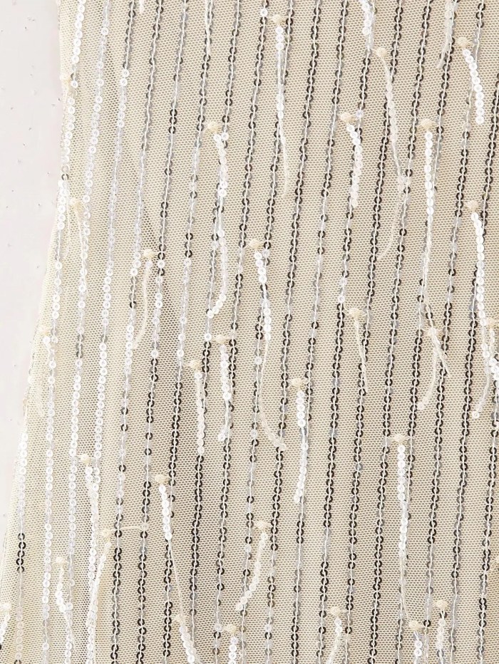 Womens Tassel Ivory Backless Strap Mini Dress