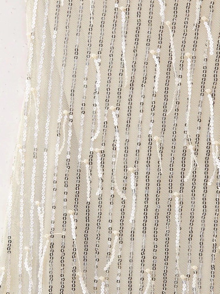 Womens Tassel Ivory Backless Strap Mini Dress