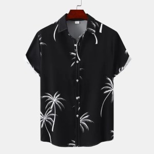 Men’s Casual Palm Tree Short Sleeve Beach Shirt – Summer New Arrival Men’s Casual Palm Tree Short Sleeve Beach Shirt – Summer New Arrival