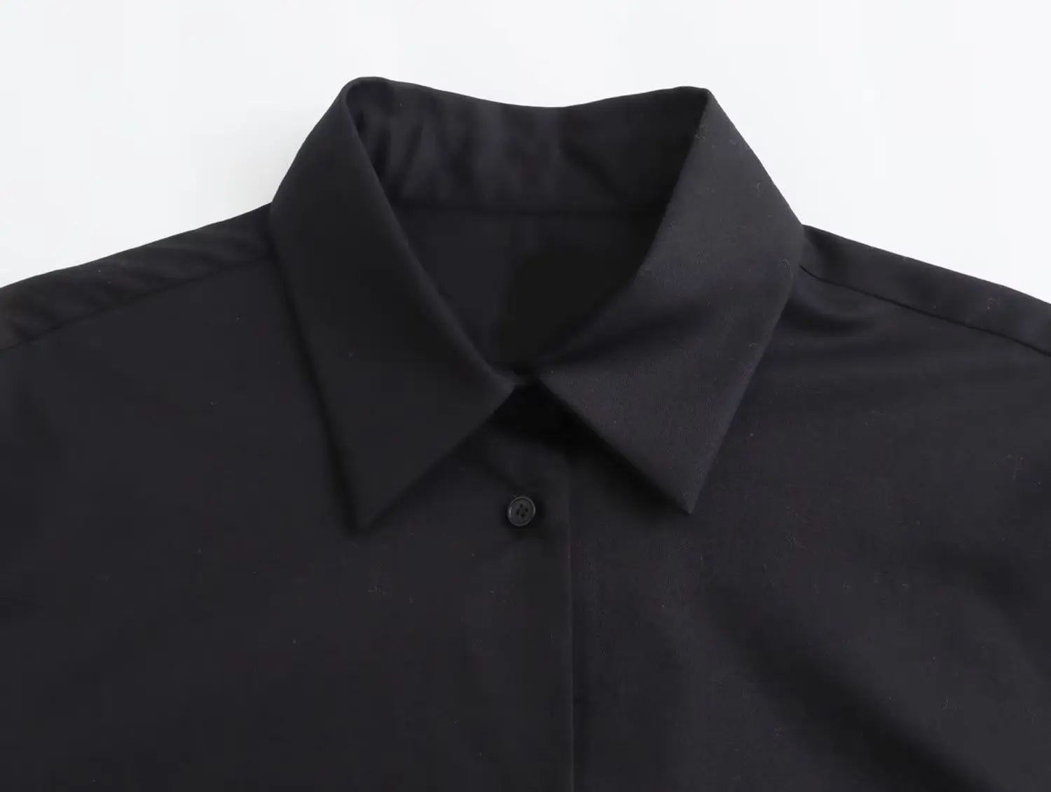 Womens Black Ghost Die Long Sleeve Oversized Shirt