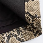 Womens Faux Leather Snakeskin Print Strap Backless Mini Dress