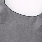 Womens Silver Gray Strap Slim Fit Lace Detail Mini Dress