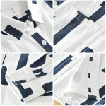 Retro Design Men’s Long Sleeve Shirt with Letter Printing