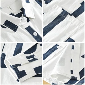 Retro Design Men’s Long Sleeve Shirt with Letter Printing Retro Design Men’s Long Sleeve Shirt with Letter Printing
